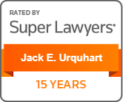 rated by Super Lawyers for Jack E. Urquhart 15 years